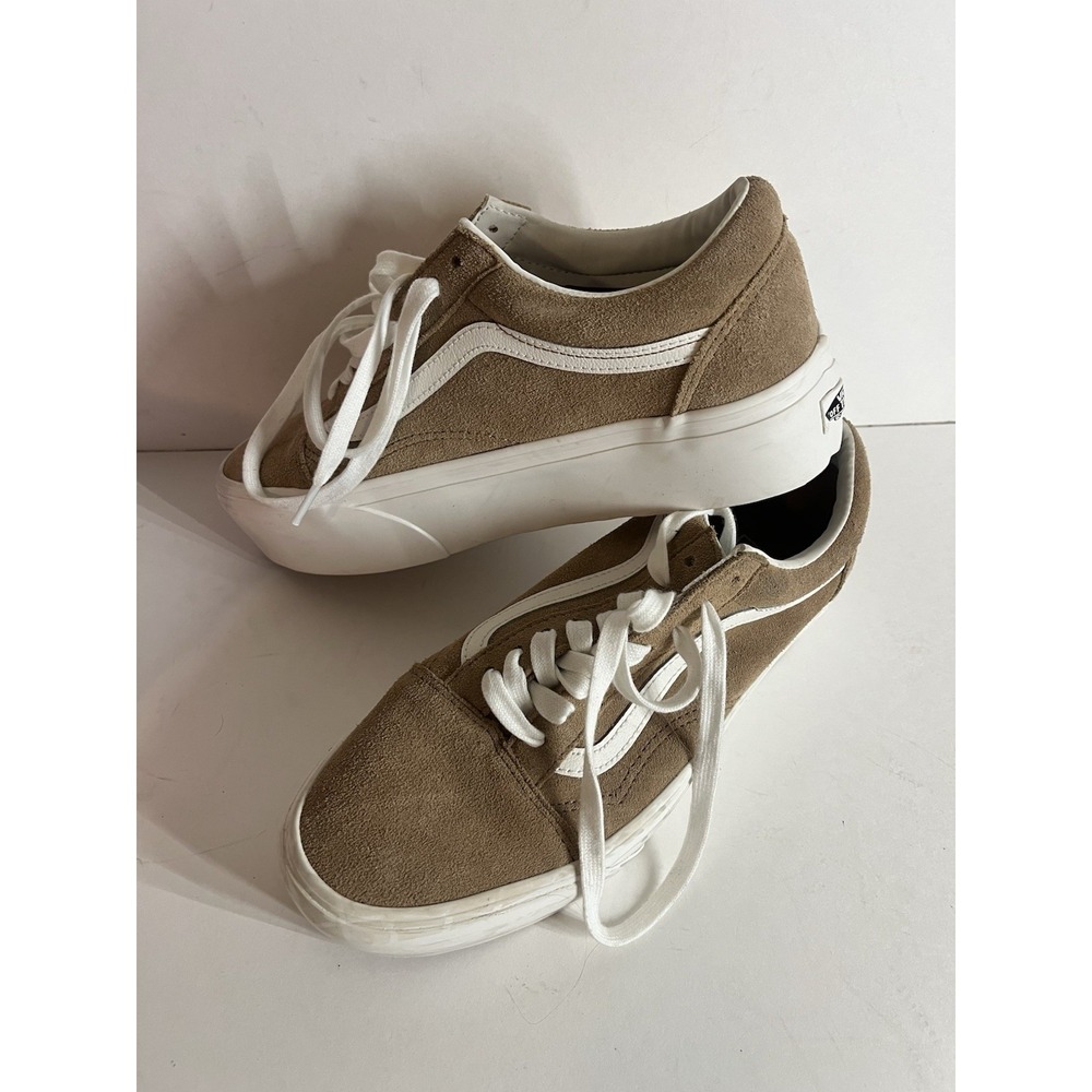 Vans Premium Tan Suede Unisex Sneakers Men's 8 Women 9.5 New With Marks